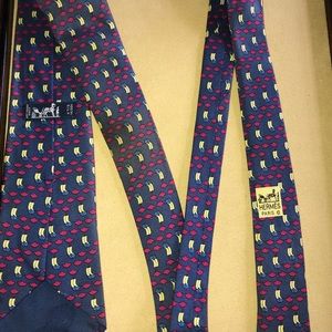 Hermès Sailboat Silk Blue Mens Tie